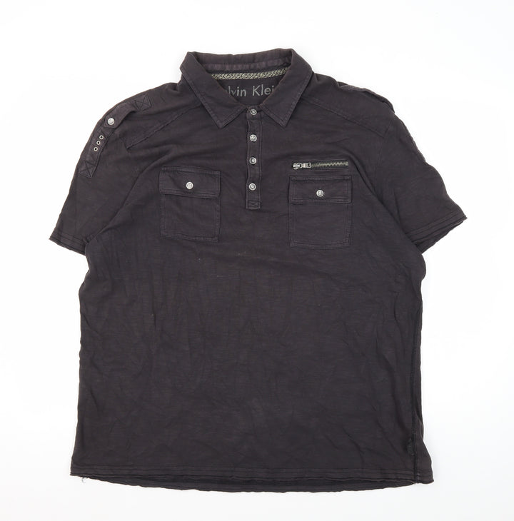 Calvin Klein Men's Black XL Polo Shirt