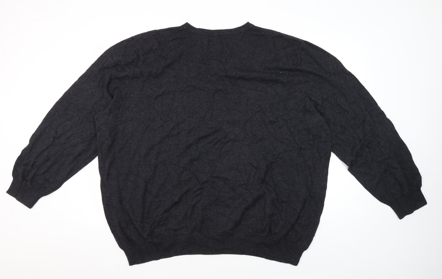 Jeff Banks Men's Black 3XL V-Neck Cotton Cashmere Jumper