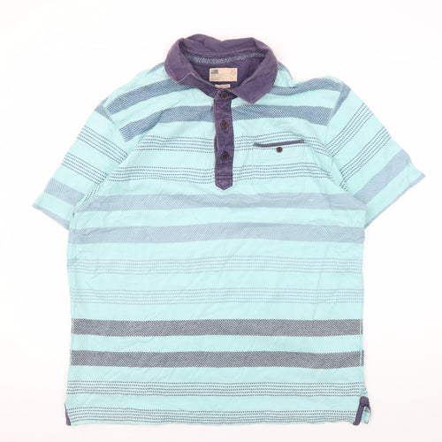 Marks and Spencer Men's Multicoloured Polo, Large