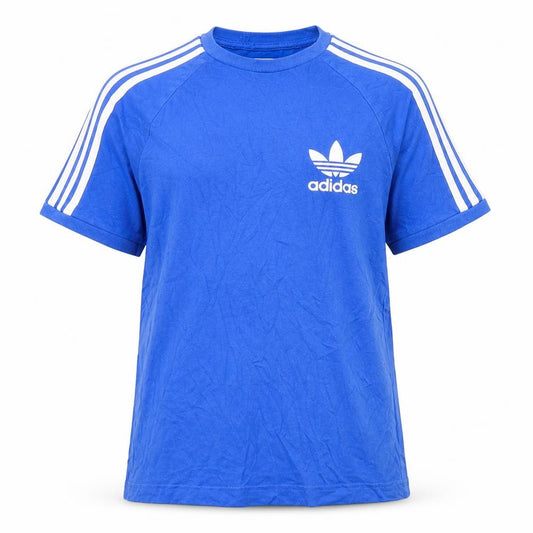 Front view of Adidas boys’ blue t-shirt sports classic 13-14 years