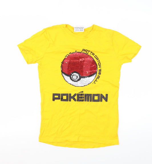 NEXT Boys Yellow Pokémon Graphic T-Shirt, 10 Years, Short Sleeve