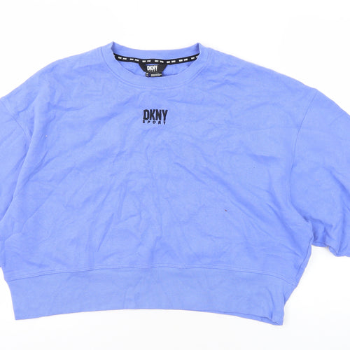 DKNY Women's Blue XS Pullover Sweatshirt