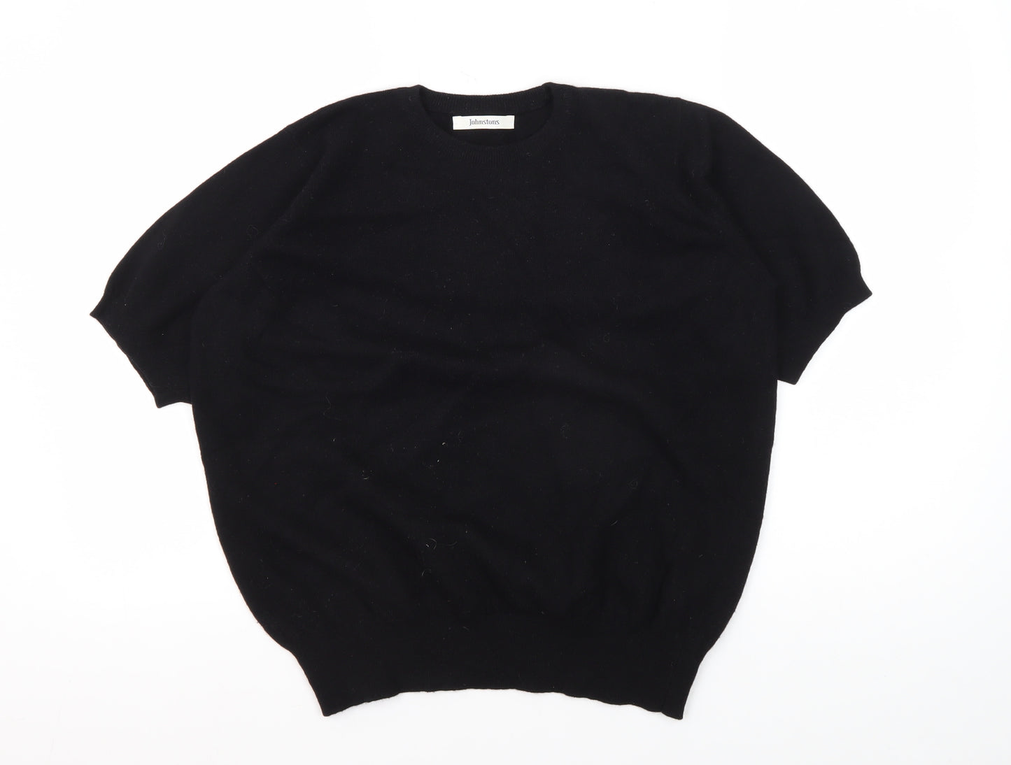 Johnstons Women's Black Wool Jumper Size 12