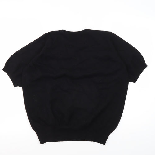 Johnstons Women's Black Wool Jumper Size 12