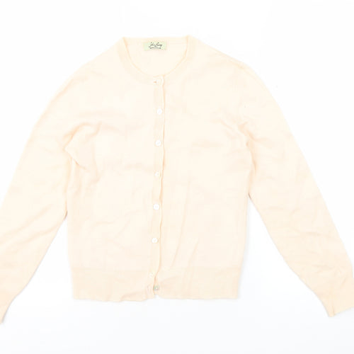John Laing Women's Cardigan Ivory Wool Silk Size 5