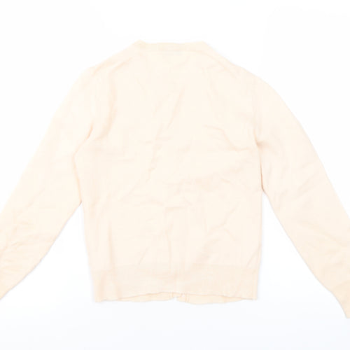 John Laing Women's Cardigan Ivory Wool Silk Size 5