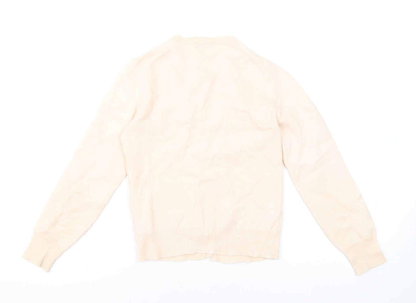 John Laing Women's Cardigan Ivory Wool Silk Size 5