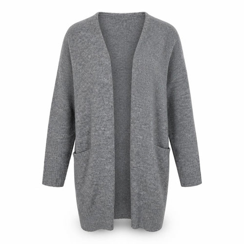 Jacqueline de Yong Women's Grey Long Cardigan Size XL