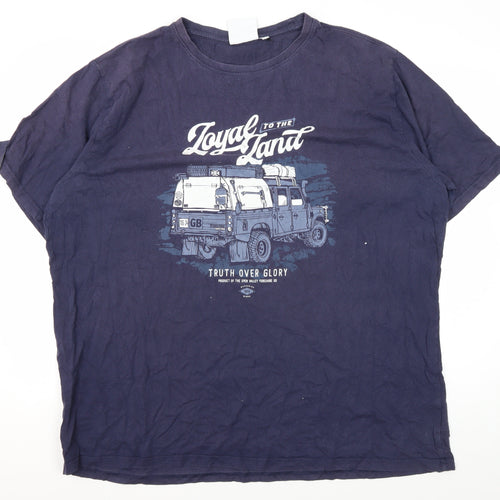 TOG24 Men's Blue Graphic T-Shirt 4XL