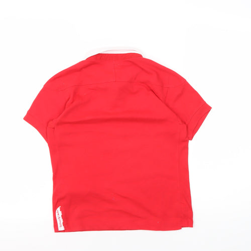 Umbro Boys Red Polo Shirt SB Sports Football Top