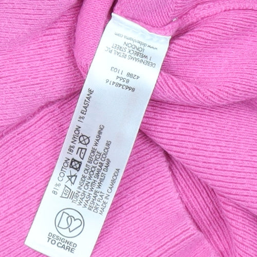 Red Herring Women's Pink Cardigan Size M Cotton Blend