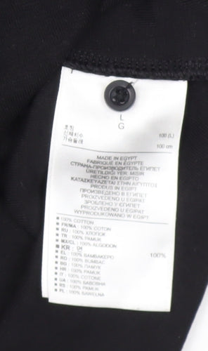 Gap Women's Black Basic 3/4 Sleeve Henley T-Shirt L