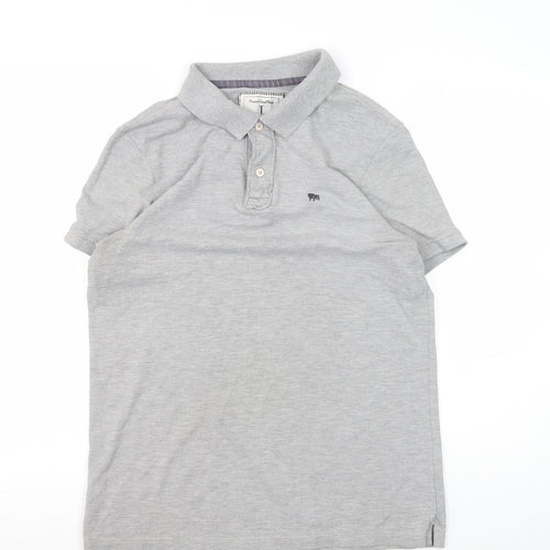 Jasper Conran Men's Grey Polo Shirt M Short Sleeve