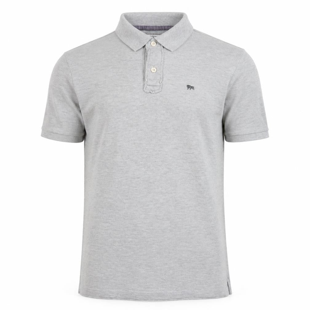 Front view of Jasper Conran Men's Grey Polo Shirt M Short Sleeve