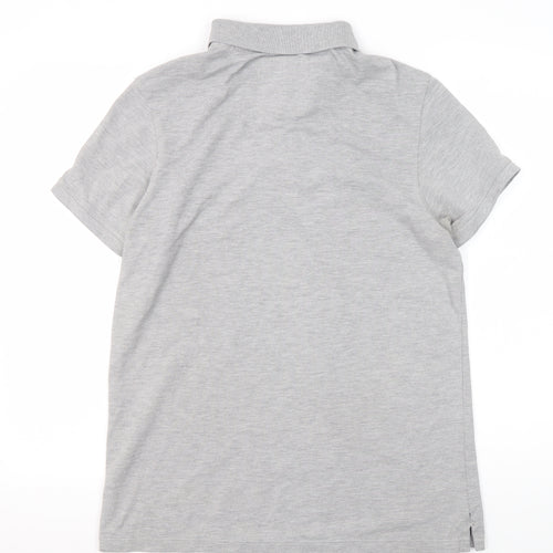 Jasper Conran Men's Grey Polo Shirt M Short Sleeve