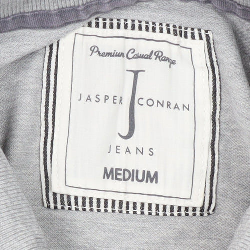 Jasper Conran Men's Grey Polo Shirt M Short Sleeve