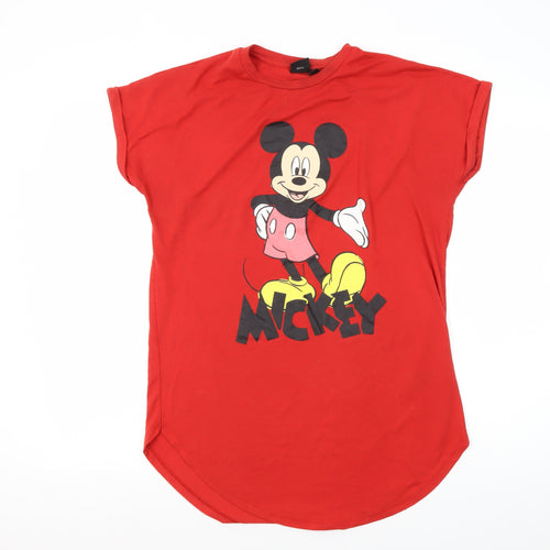 Disney Women's Red Mickey Nightshirt Size 10-12