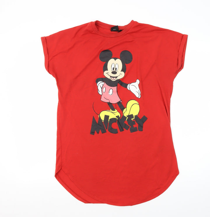 Disney Women's Red Mickey Nightshirt Size 10-12