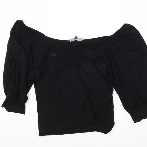 SOSANDAR Women's Black Off the Shoulder Blouse