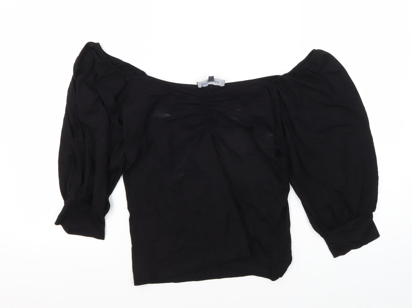 SOSANDAR Women's Black Off the Shoulder Blouse