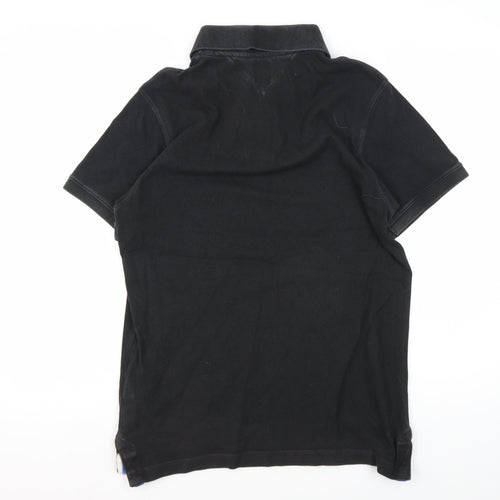 Tommy Hilfiger Mens Black Polo Shirt L Classic Fit