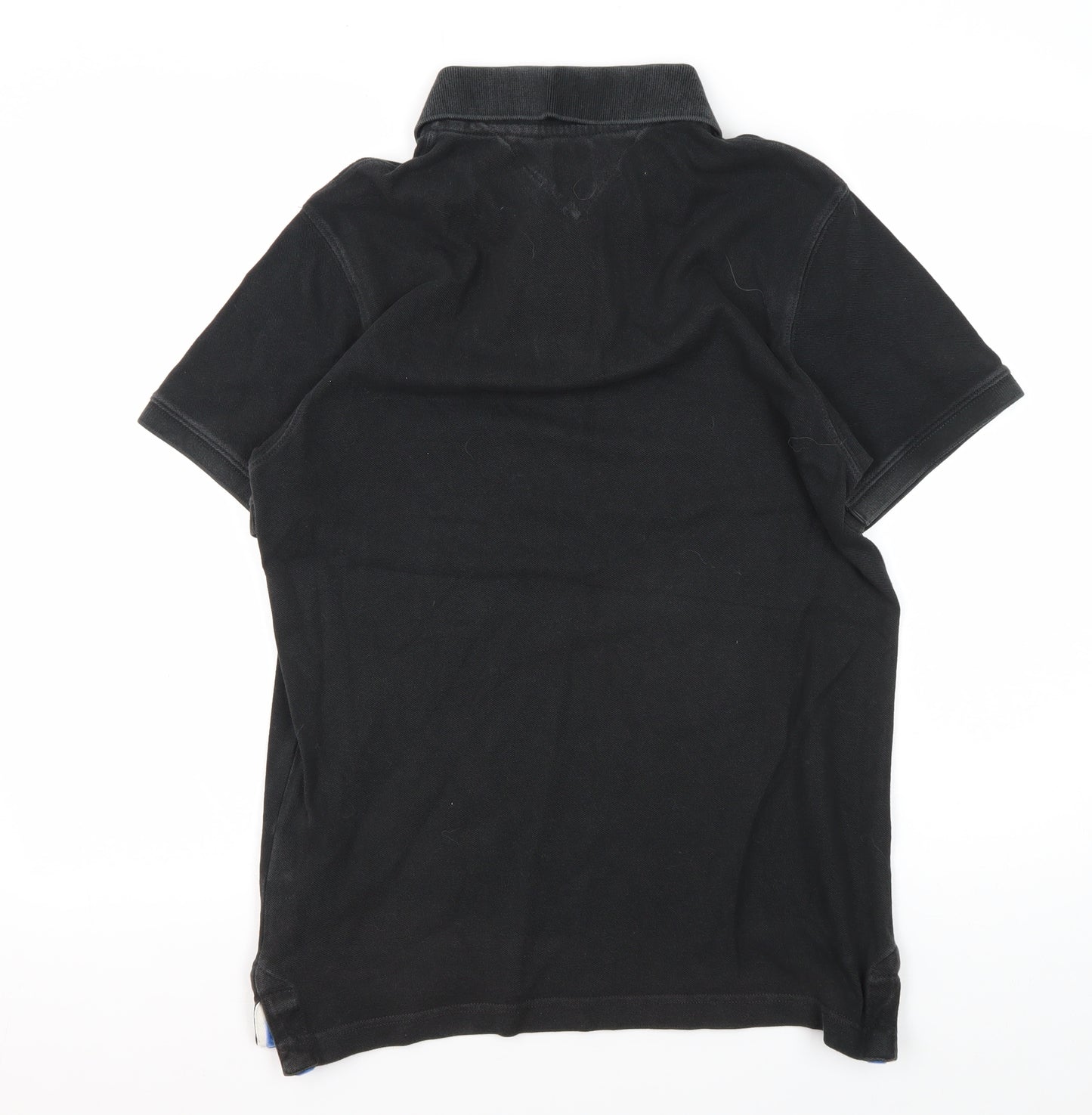 Tommy Hilfiger Mens Black Polo Shirt L Classic Fit