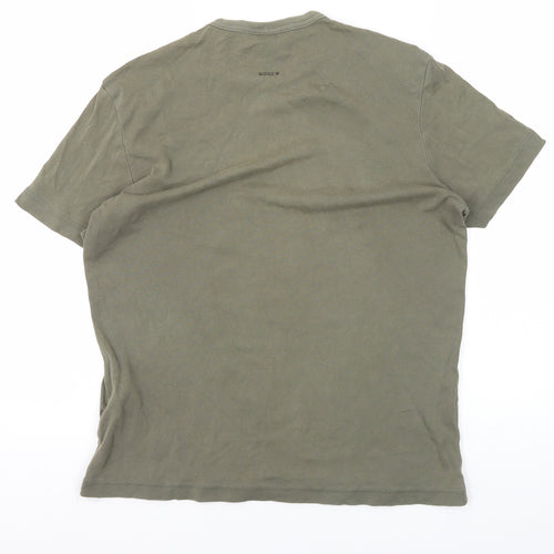 BOSS Men's Green M Crew Neck T-Shirt Cotton