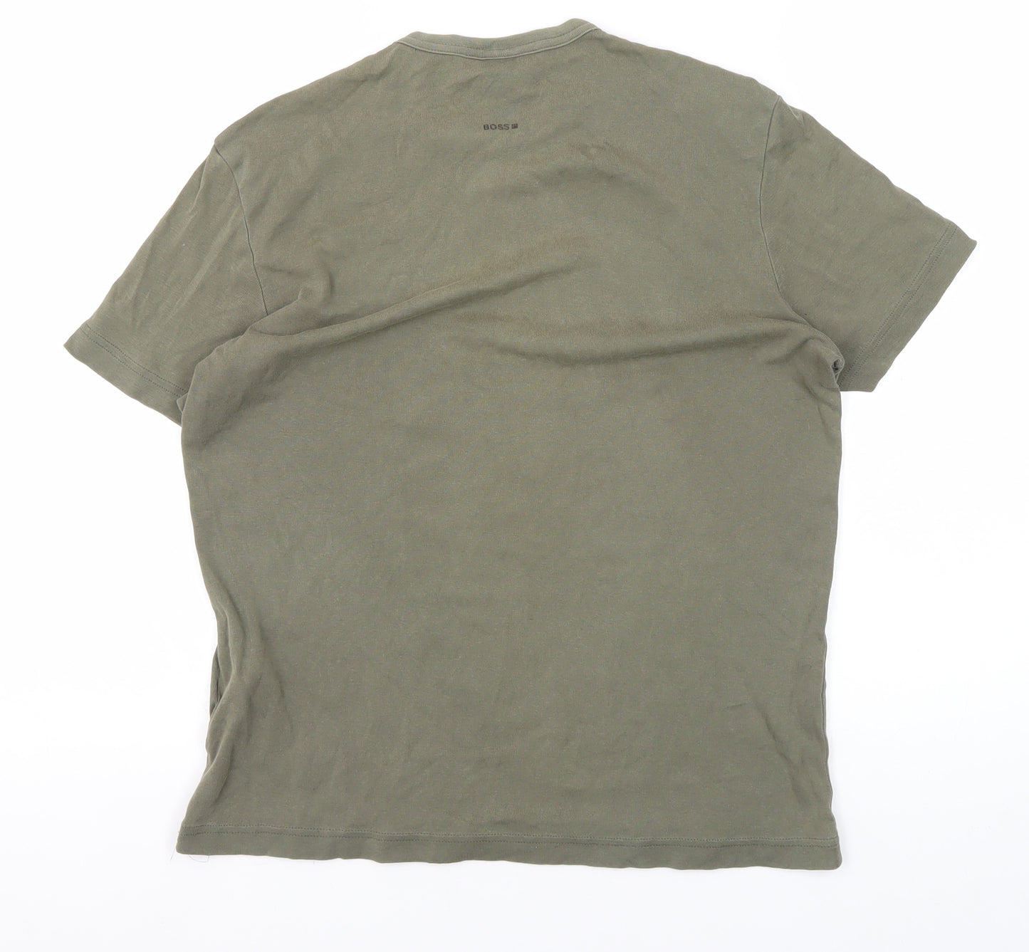 BOSS Men's Green M Crew Neck T-Shirt Cotton