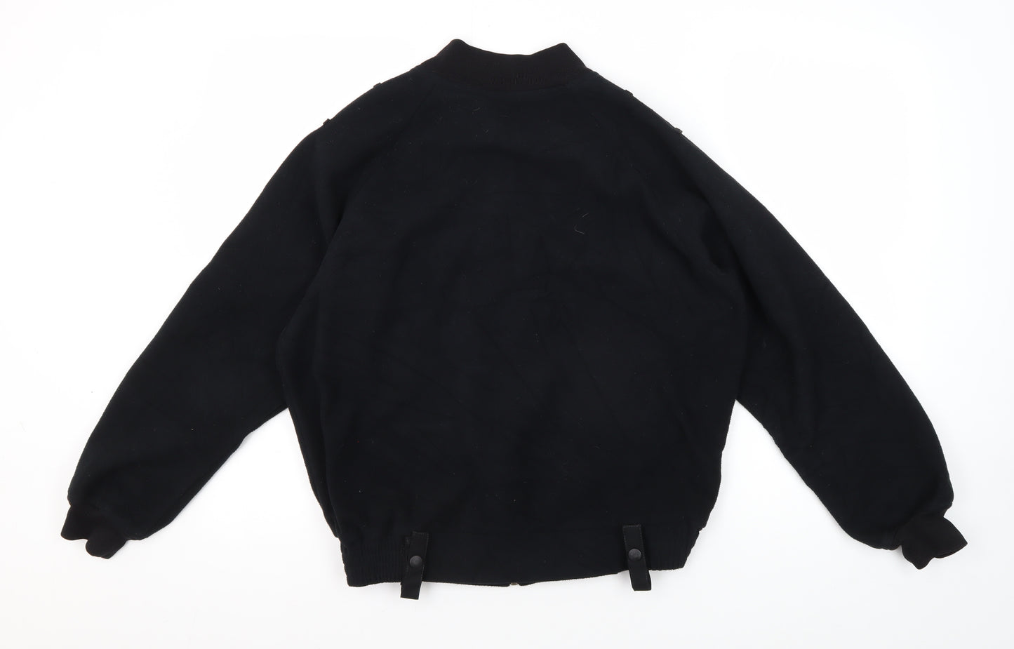 Feuchter Men's Black Bomber Jacket, Size S, Winter Casual