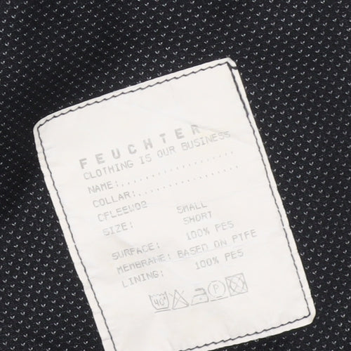 Feuchter Men's Black Bomber Jacket, Size S, Winter Casual
