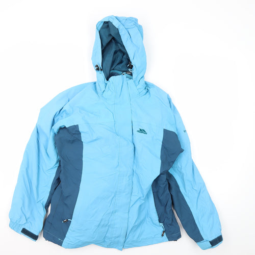 Trespass Women's Blue Parka Jacket, Size S, Hooded Winter Wear