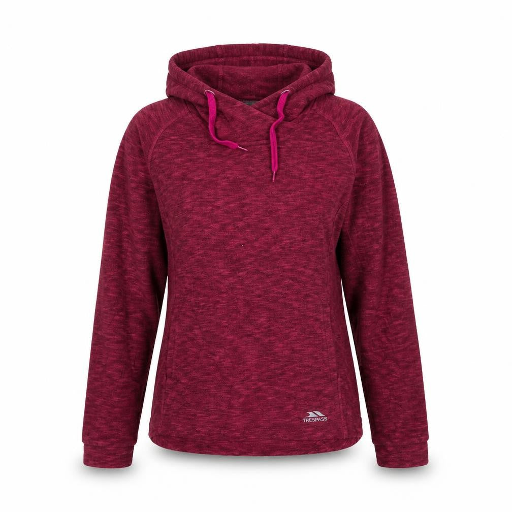 Front view of Trespass Women's Purple Pullover Hoodie XS