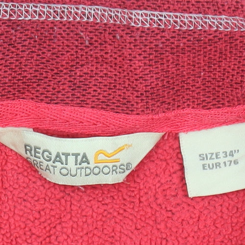 Regatta Unisex Red Fleece Henley Sweatshirt Size 8