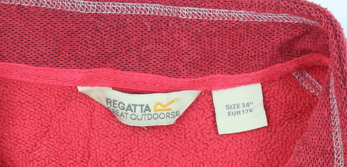 Regatta Unisex Red Fleece Henley Sweatshirt Size 8