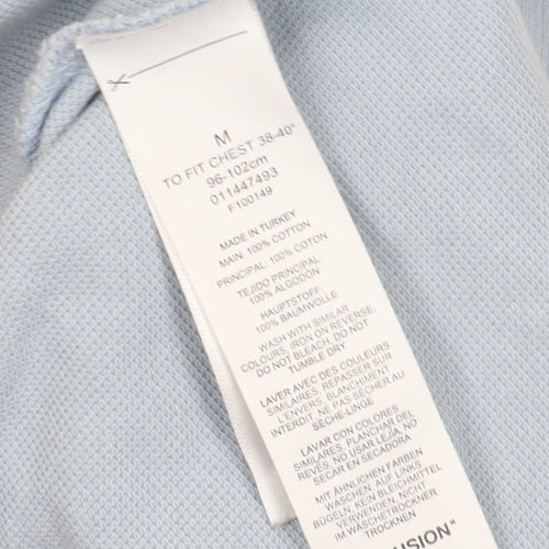 Collusion Men's Blue Button-Up Shirt, Size M, Casual