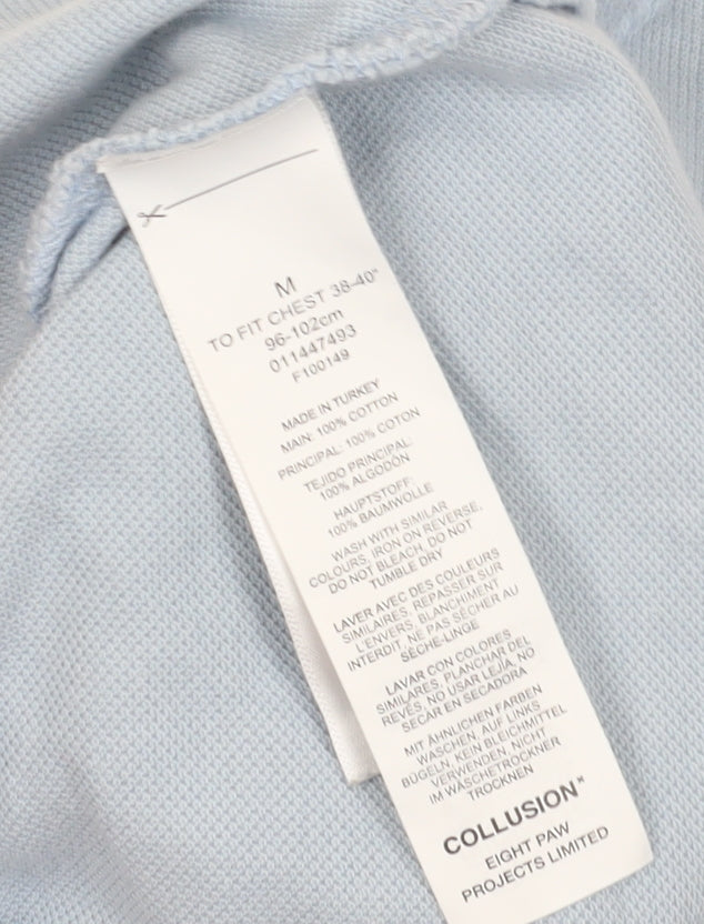 Collusion Men's Blue Button-Up Shirt, Size M, Casual