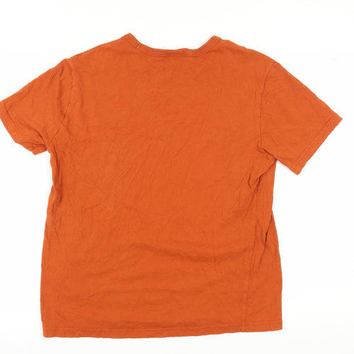 Champion Men's Orange Medium Cotton T-Shirt