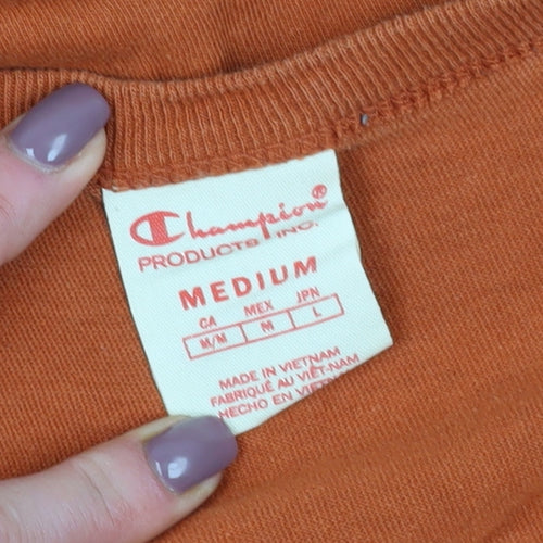 Champion Men's Orange Medium Cotton T-Shirt