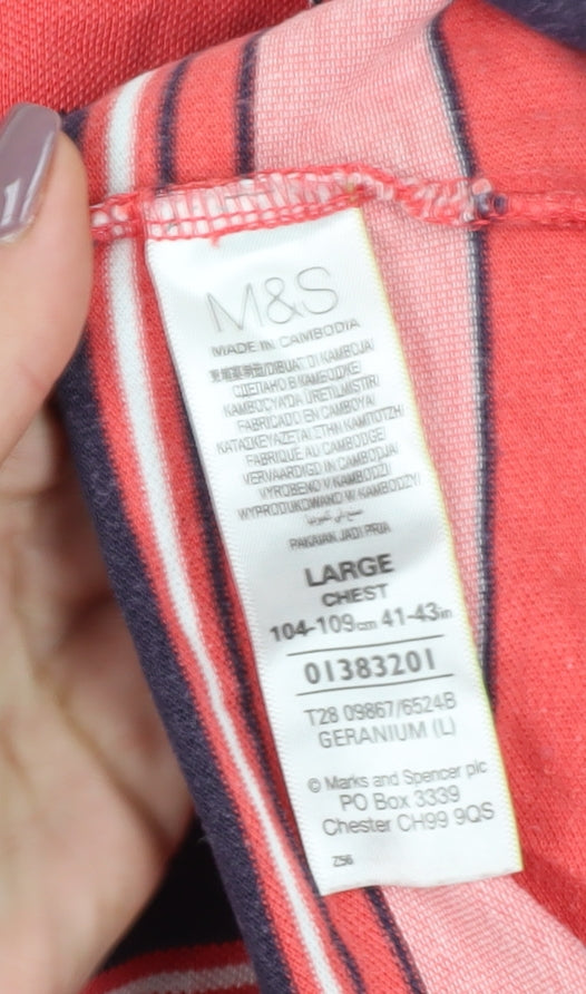 Marks & Spencer Men's Multicoloured Striped Polo