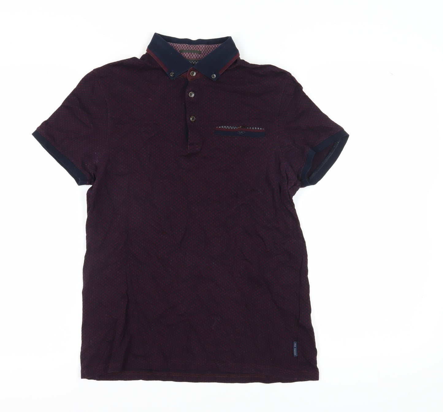 Ted Baker Men's Red Polo Shirt Size S, Short Sleeve