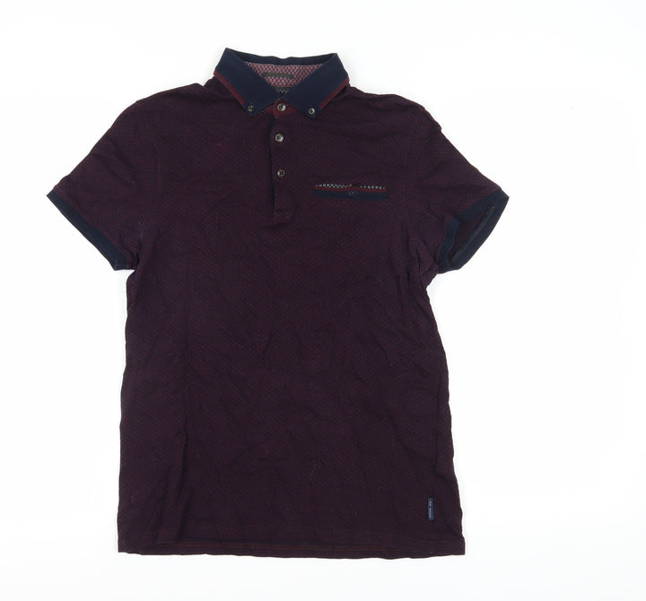 Ted Baker Men's Red Polo Shirt Size S, Short Sleeve