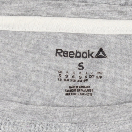Reebok Women's Grey Long Sleeve Cotton T-Shirt S