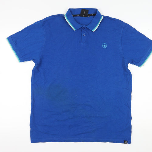Duck and Cover Men's Blue 2XL Polo Shirt, Short Sleeve