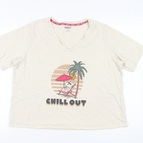 Marks & Spencer Women's XL Beige Peanuts T-Shirt