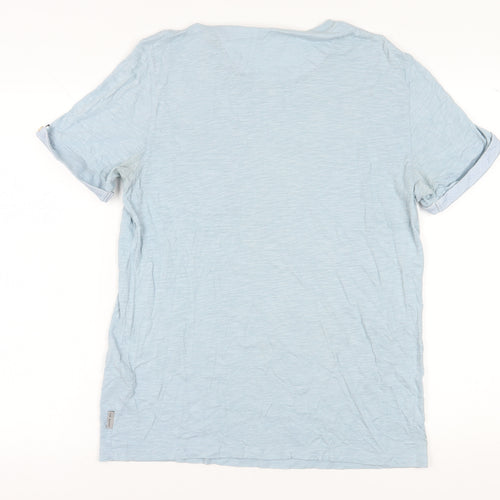 Ted Baker Men's Blue Modal Cotton Crew T-Shirt Medium