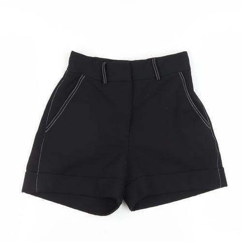 River Island Women's Black Chino Shorts, Size 6, Casual Wear