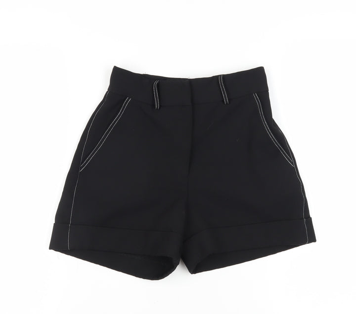 River Island Women's Black Chino Shorts, Size 6, Casual Wear