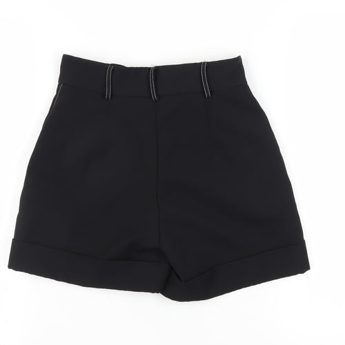 River Island Women's Black Chino Shorts, Size 6, Casual Wear
