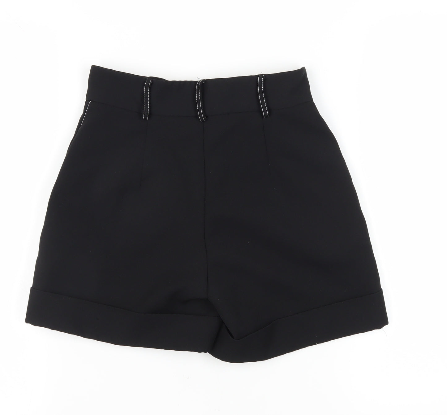 River Island Women's Black Chino Shorts, Size 6, Casual Wear