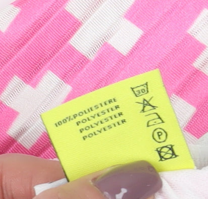 Saddle Drunk Unisex Cycling Jersey L Pink & White Striped